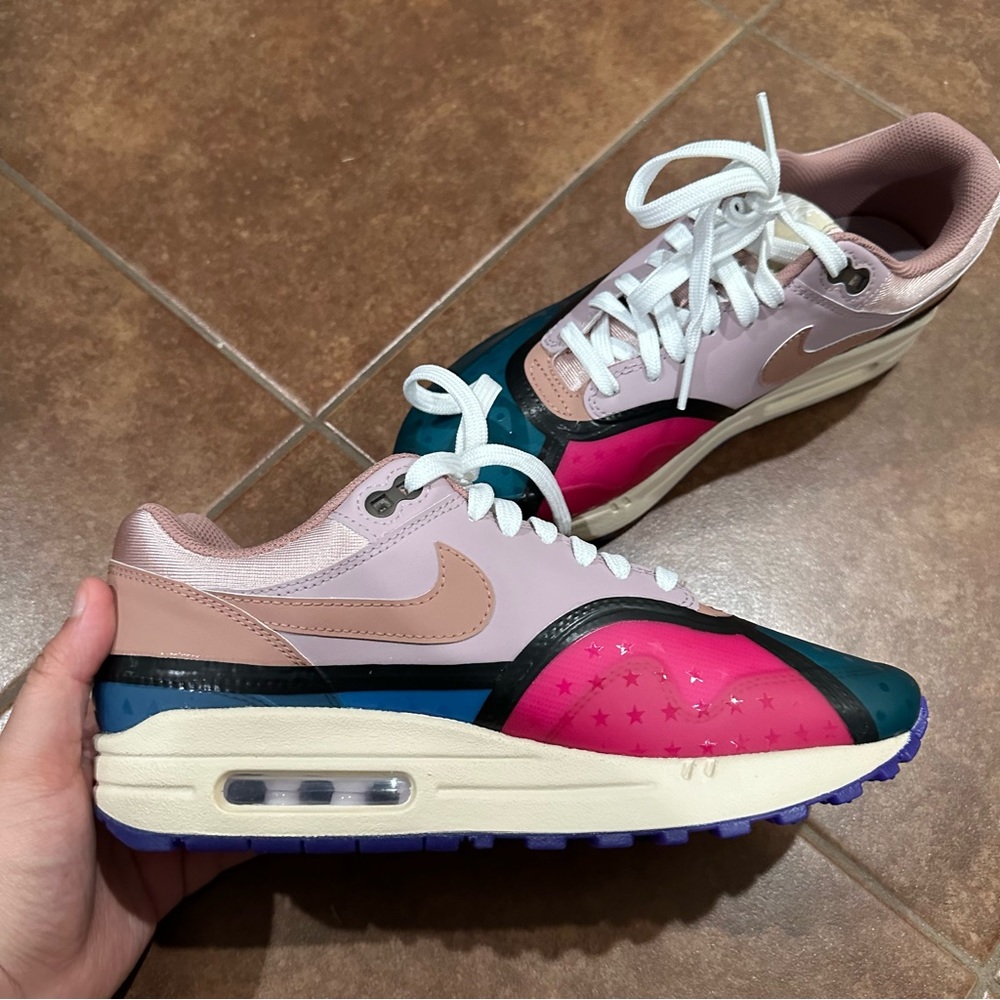 Nike Air Max 1 PRM Plum Fog Fossil Rose - Picture 6 of 13